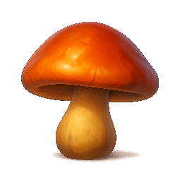 mushroom stylized as digital