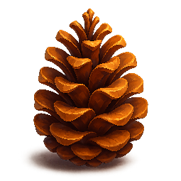 pinecone stylized as digital