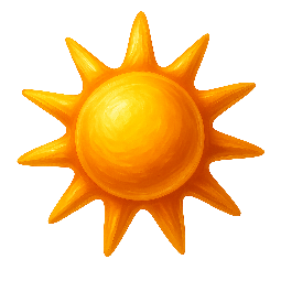 sun stylized as digital