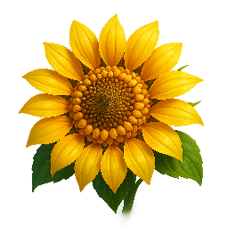 sunflower stylized as digital