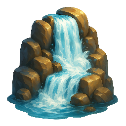 waterfall stylized as digital