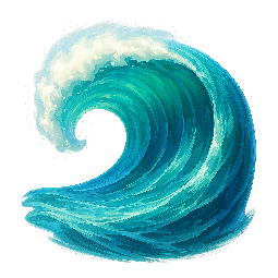 wave stylized as digital