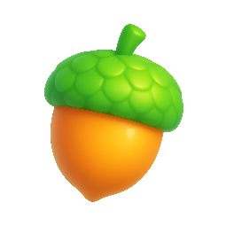 acorn stylized as shiny