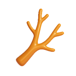 branch stylized as shiny
