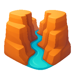 canyon stylized as shiny
