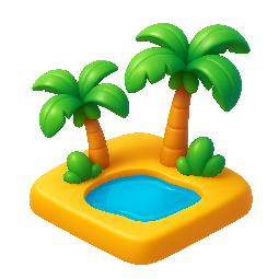 desert-oasis stylized as shiny