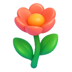 flower stylized as shiny