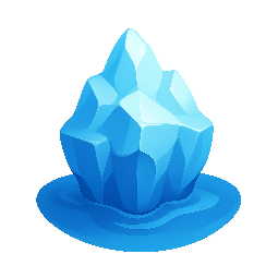 iceberg stylized as shiny