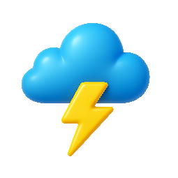 lightning-cloud stylized as shiny
