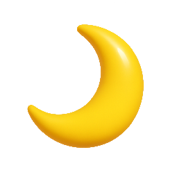 moon stylized as shiny