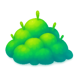 moss stylized as shiny