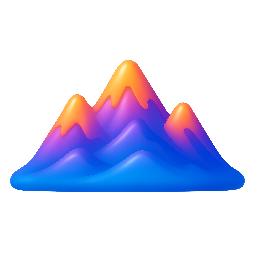 mountain-silhouette stylized as shiny