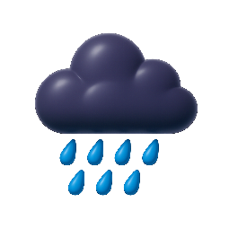 rain-cloud stylized as shiny