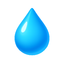 rain-droplet stylized as shiny