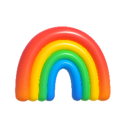 rainbow stylized as shiny