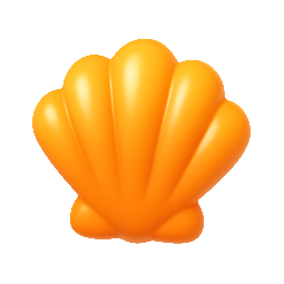 seashell stylized as shiny