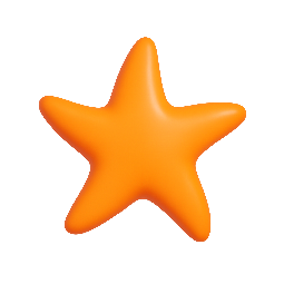 starfish stylized as shiny