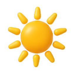 sun stylized as shiny