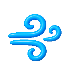 wind-swirl stylized as shiny
