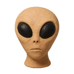 alien-face stylized as claymation