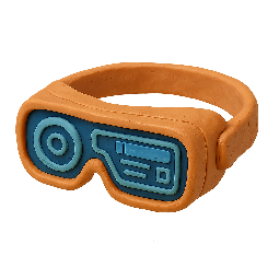 futuristic-goggles stylized as claymation