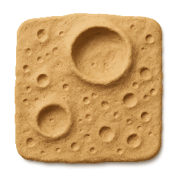 moon-crater stylized as claymation