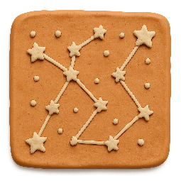 star-map stylized as claymation