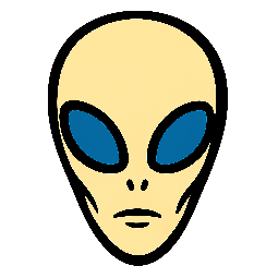 alien-face stylized as comic
