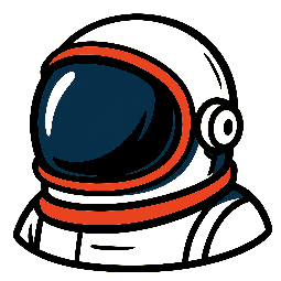 astronaut-helmet stylized as comic