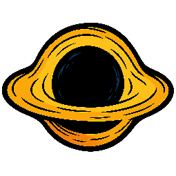 black-hole stylized as comic