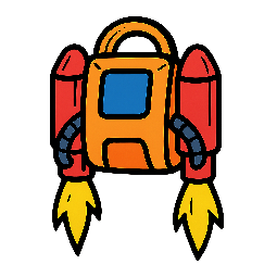 jetpack stylized as comic