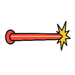 laser-beam stylized as comic