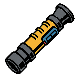 laser-sword-hilt stylized as comic