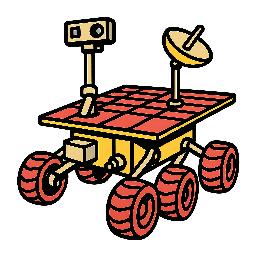 mars-rover stylized as comic