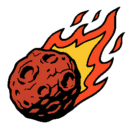 meteor stylized as comic