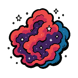 nebula-cloud stylized as comic