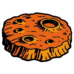 planet-surface-texture stylized as comic
