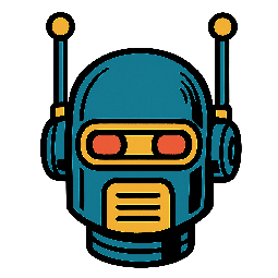 robot-head stylized as comic