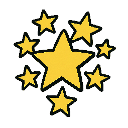 star-cluster stylized as comic