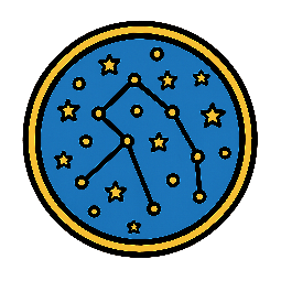 star-map stylized as comic
