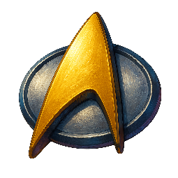 communicator-badge stylized as digital