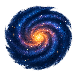 galaxy-swirl stylized as digital