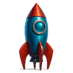 rocket stylized as digital
