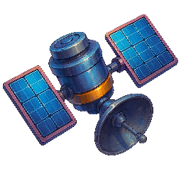 satellite stylized as digital