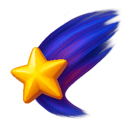 shooting-star stylized as digital