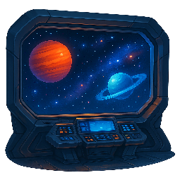 starship-bridge-view stylized as digital