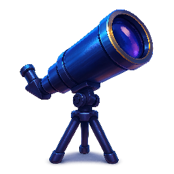 telescope stylized as digital