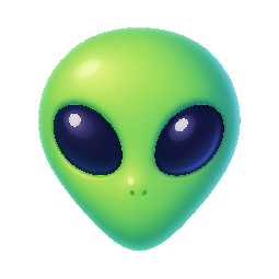 alien-face stylized as shiny