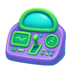 alien-spaceship-interior stylized as shiny