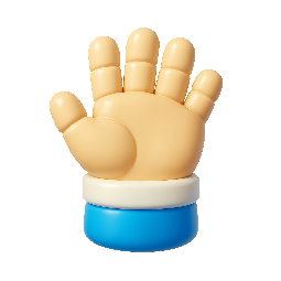 astronaut-glove stylized as shiny